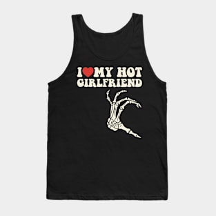 I Love My Hot Girlfriend I Heart My Hot BF Couple Valentines Tank Top